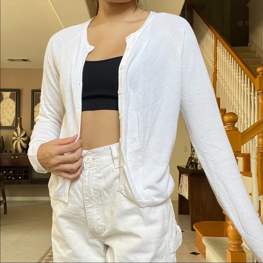 vintage white cardigan